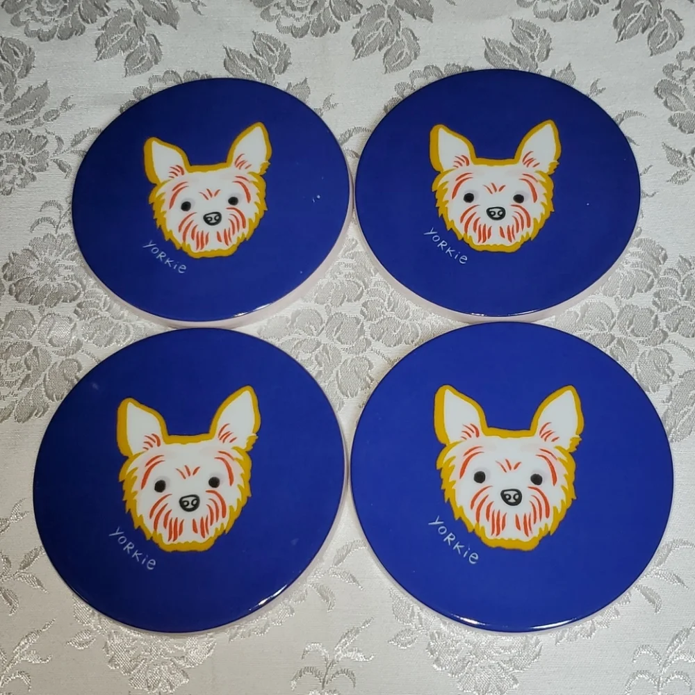 Fringe Studios BFF Yorkie Coaster Set - Picture 1 of 7